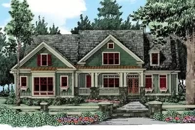 Classic Craftsman House Plan with Formal Dining Room and a Breakfast Nook