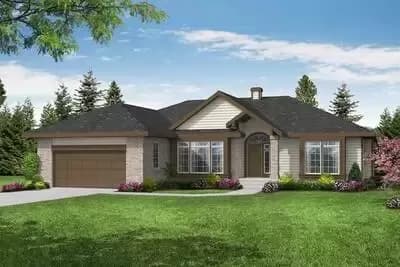 Traditional Home Plan with Centrally Located Fireplace