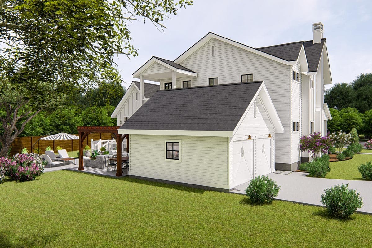 Plan 25422TF: Modern Farmhouse with Upstairs Living Room and 2-Car Detached Garage - Image #5 - Country, Craftsman, Farmhouse, Modern Farmhouse, New American