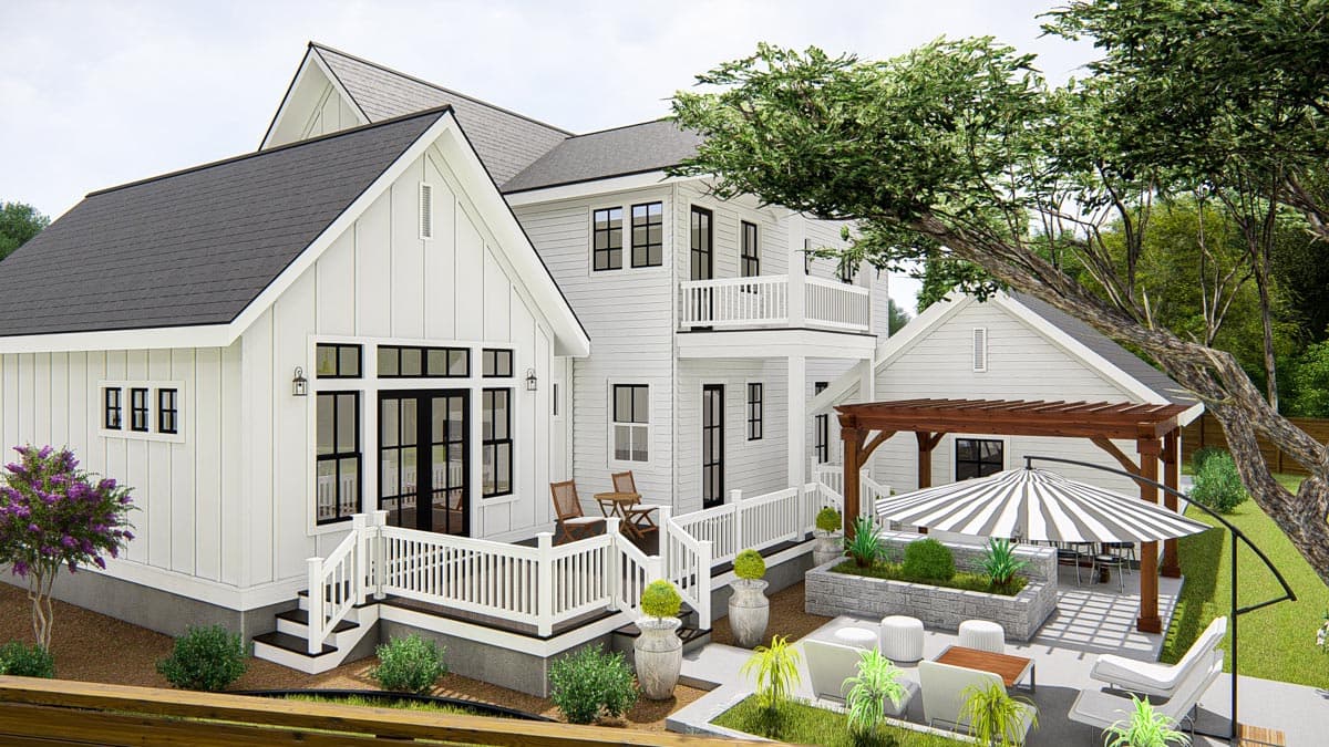 Plan 25422TF: Modern Farmhouse with Upstairs Living Room and 2-Car Detached Garage - Image #7 - Country, Craftsman, Farmhouse, Modern Farmhouse, New American