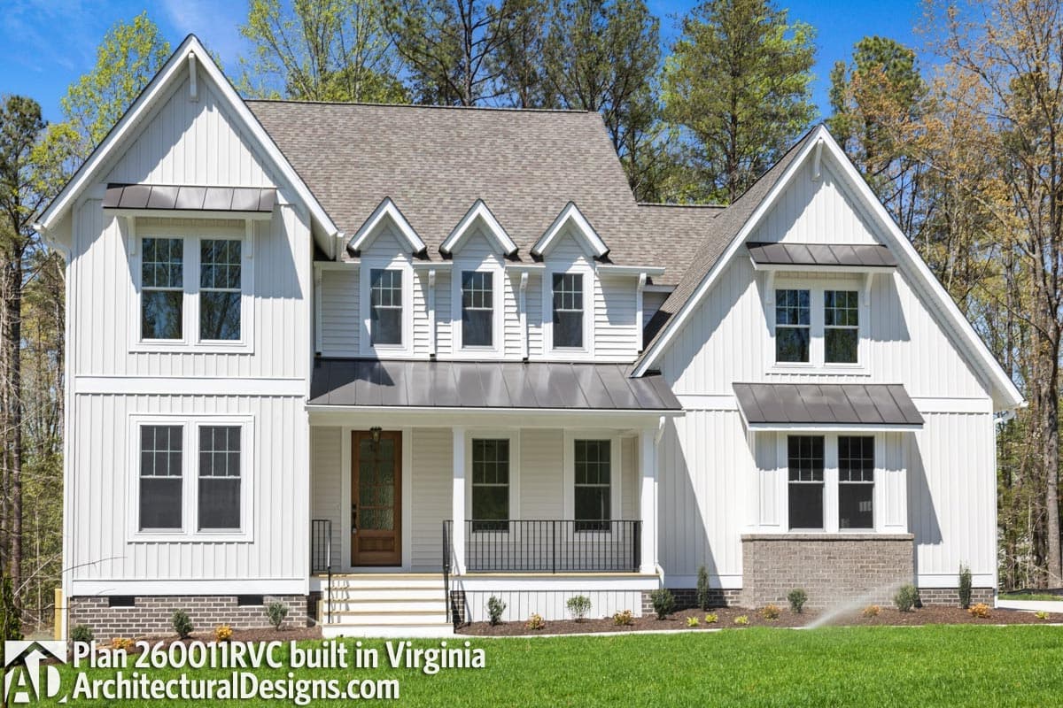 build gallery item - Modern Farmhouse Plan 260011RVC Comes to Life in Virginia