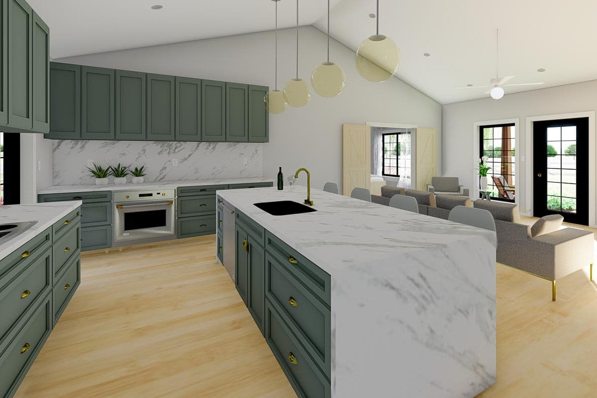 Plan 67815MG: One-Level Craftsman House Plan with Flex Room - 1232 Sq Ft - Image #9 - Cottage, Country, Craftsman, Ranch, Traditional