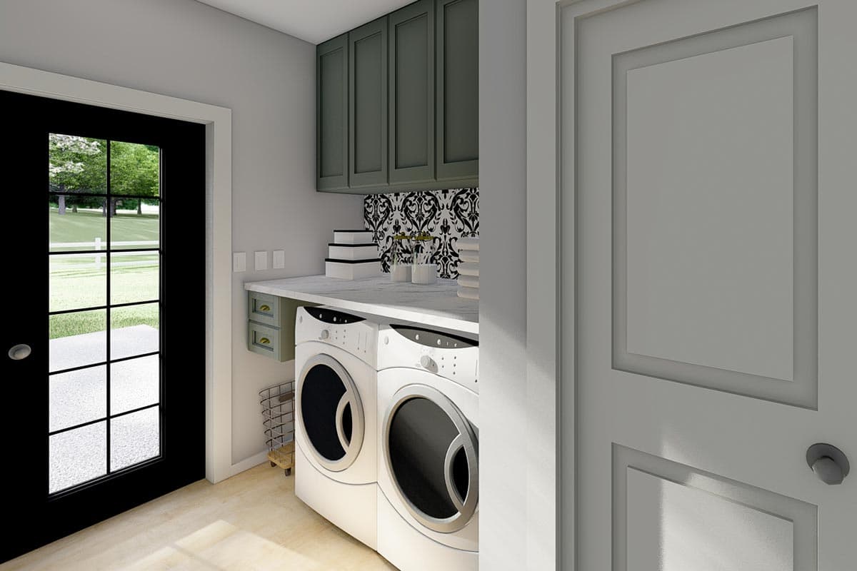 Plan 67815MG: One-Level Craftsman House Plan with Flex Room - 1232 Sq Ft - Image #12 - Cottage, Country, Craftsman, Ranch, Traditional