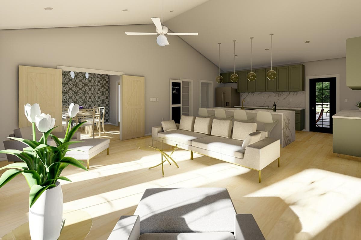 Plan 67815MG: One-Level Craftsman House Plan with Flex Room - 1232 Sq Ft - Image #14 - Cottage, Country, Craftsman, Ranch, Traditional