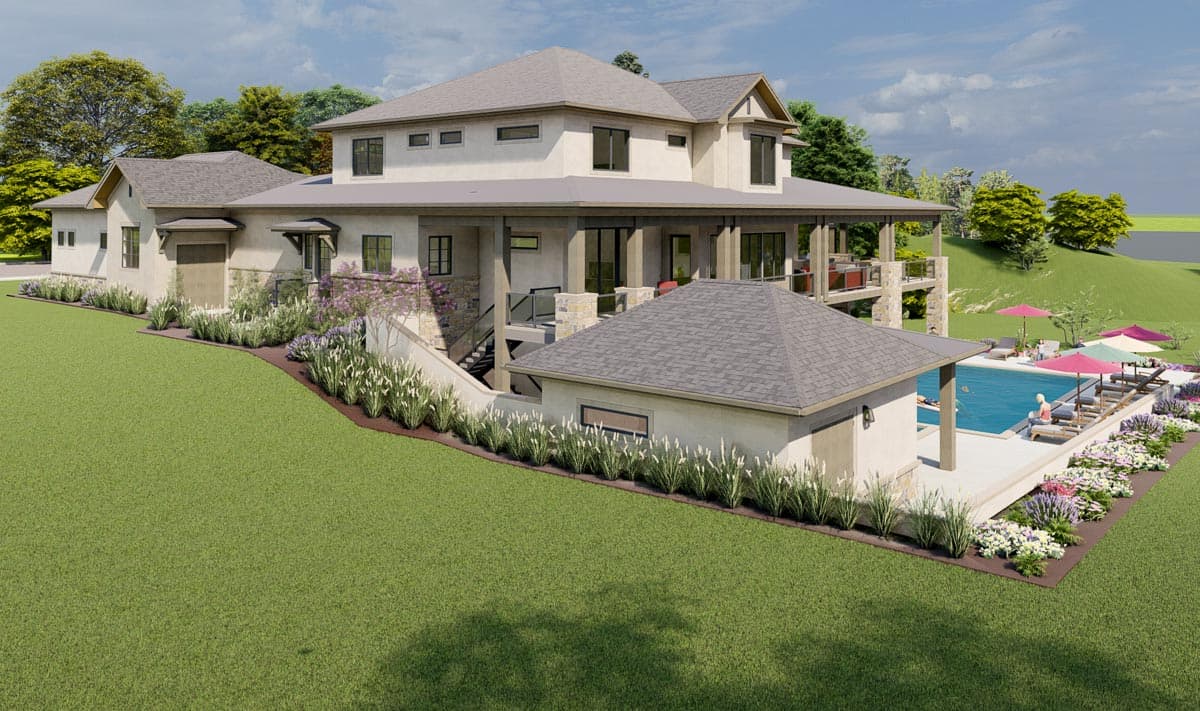 Plan 64480SC: Spacious 2-Story Home Plan with Option to Finish Lower Level - 5140 Sq Ft - Image #7 - Craftsman, Hill Country, Mountain, Prairie