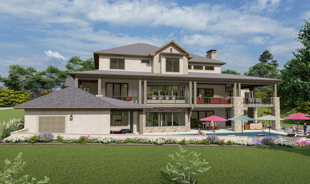 Plan 64480SC: Spacious 2-Story Home Plan with Option to Finish Lower Level - 5140 Sq Ft - Image #8 - Craftsman, Hill Country, Mountain, Prairie