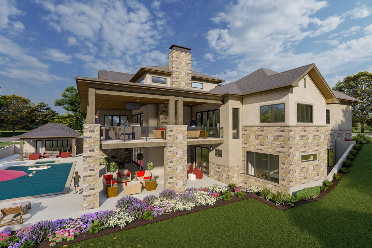 Plan 64480SC: Spacious 2-Story Home Plan with Option to Finish Lower Level - 5140 Sq Ft - Image #10 - Craftsman, Hill Country, Mountain, Prairie