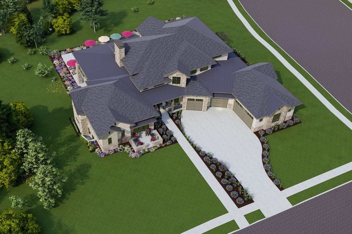 Plan 64480SC: Spacious 2-Story Home Plan with Option to Finish Lower Level - 5140 Sq Ft - Image #11 - Craftsman, Hill Country, Mountain, Prairie