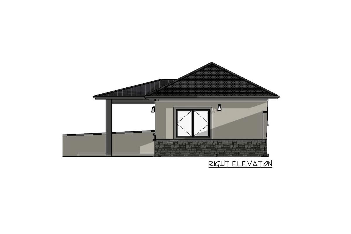 Plan 64519SC: Contemporary Pool House Plan with Covered Porch - Image #14 - Contemporary