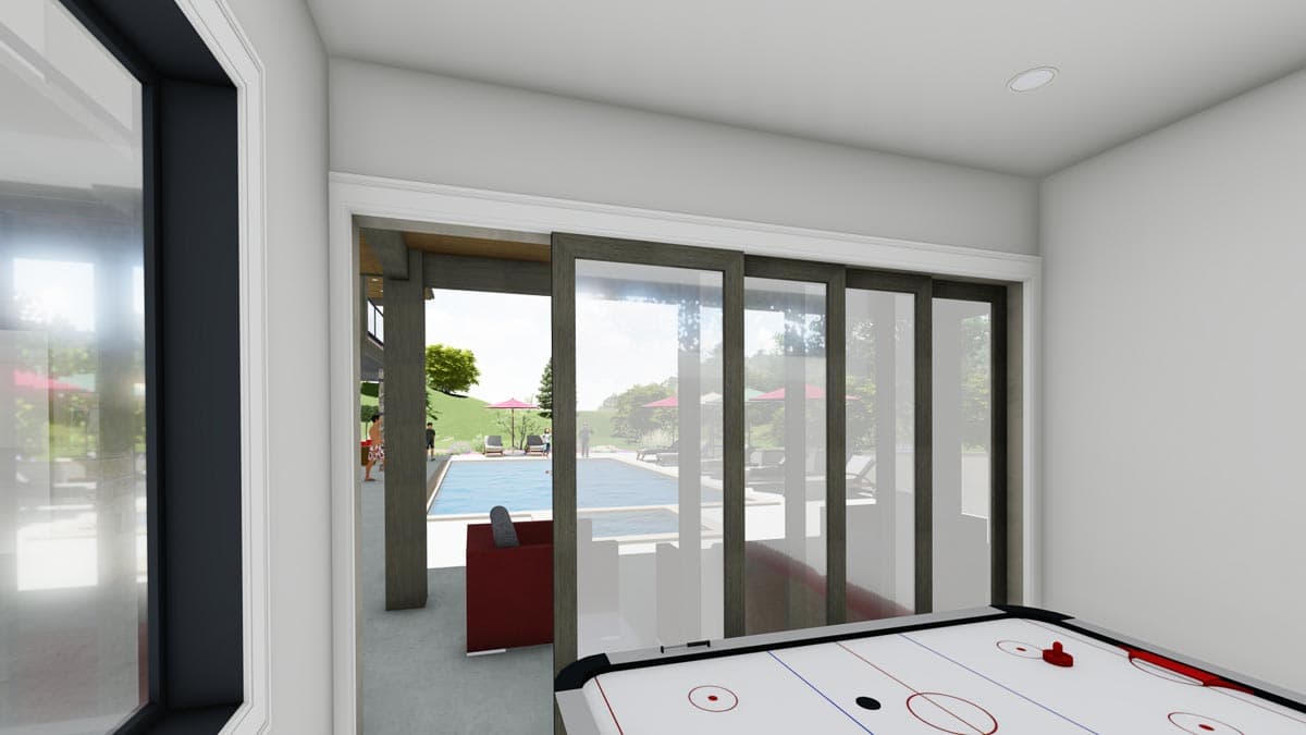 Plan 64519SC: Contemporary Pool House Plan with Covered Porch - Image #5 - Contemporary