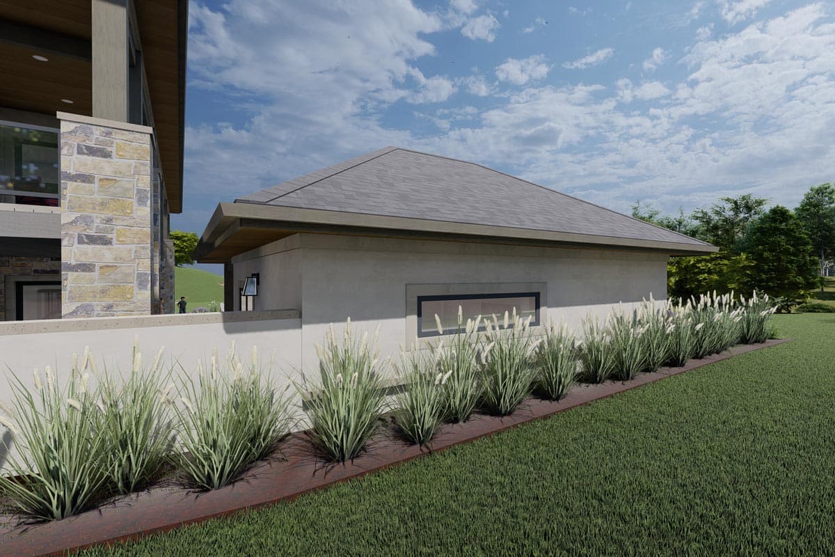 Plan 64519SC: Contemporary Pool House Plan with Covered Porch - Image #8 - Contemporary