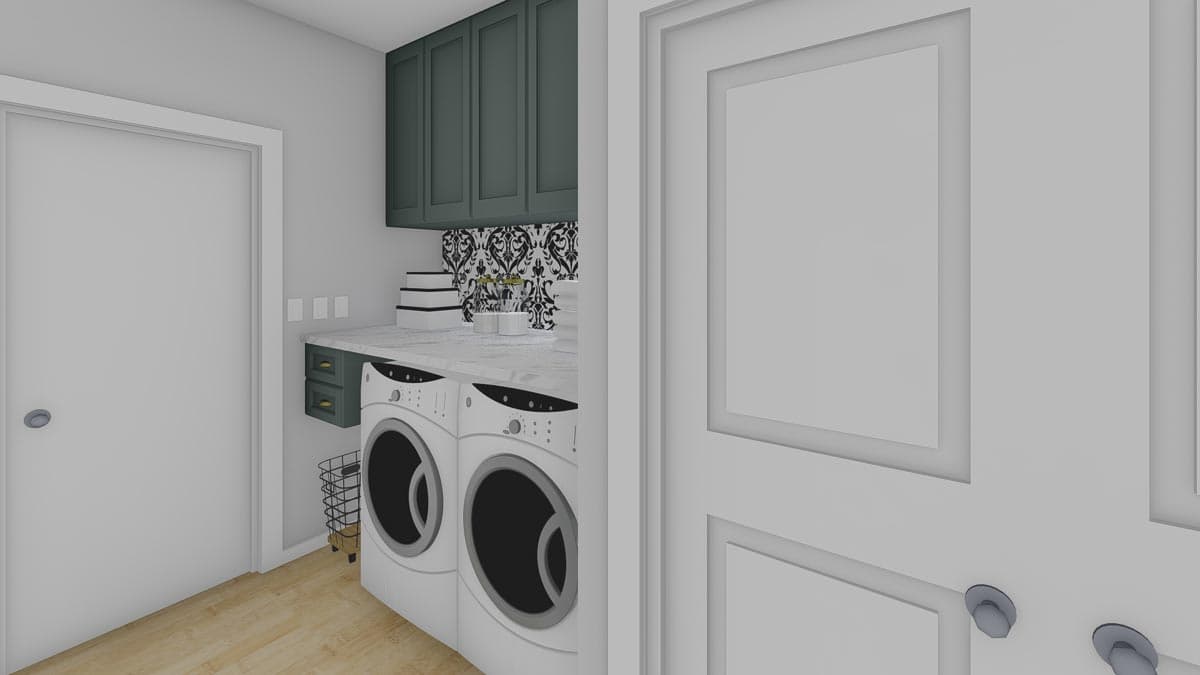 Plan 67816MG: Craftsman House Plan with Flex Room and 2-Car Garage - 1232 Sq Ft - Image #10 - Craftsman, Ranch