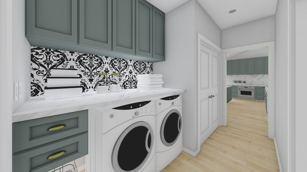 Plan 67816MG: Craftsman House Plan with Flex Room and 2-Car Garage - 1232 Sq Ft - Image #11 - Craftsman, Ranch