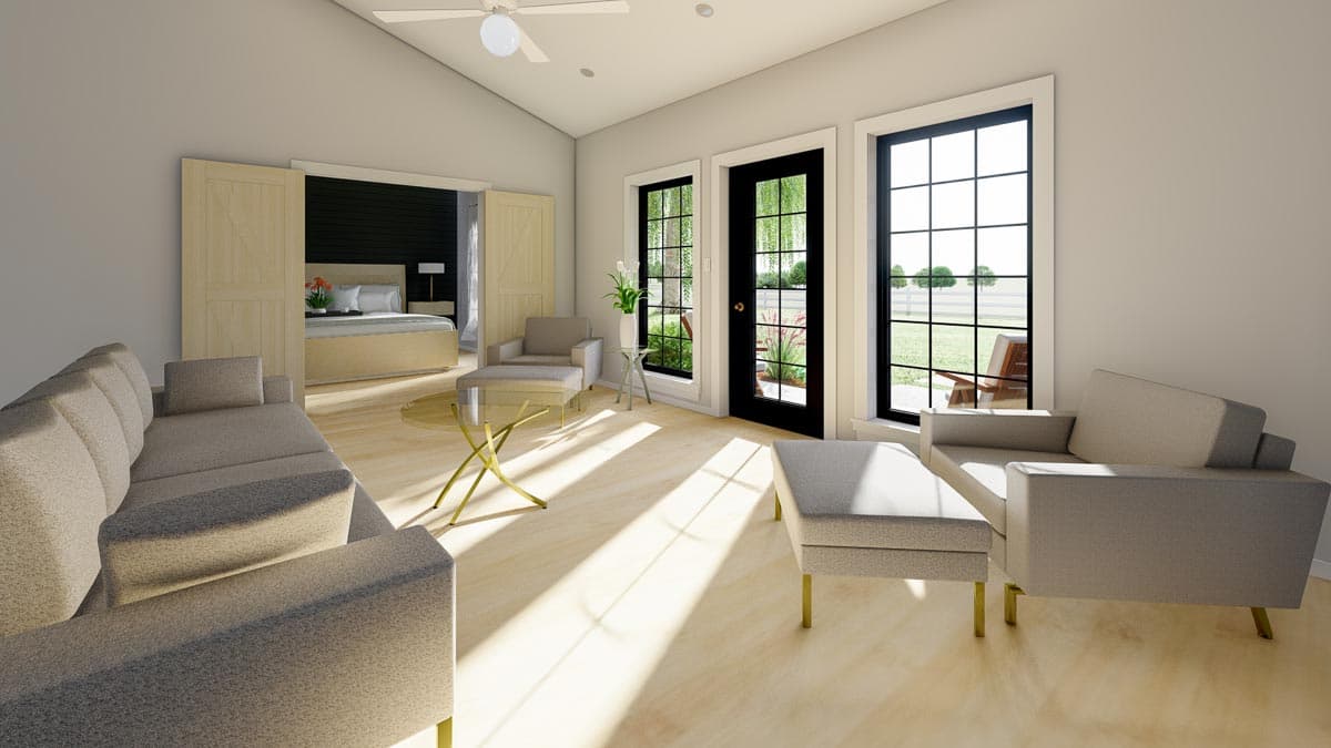 Plan 67816MG: Craftsman House Plan with Flex Room and 2-Car Garage - 1232 Sq Ft - Image #15 - Craftsman, Ranch