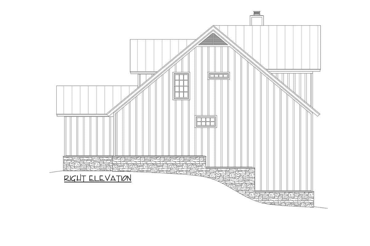 Plan 68808VR: Country Home Plan with 3-sided Wraparound Porch and a Drive-under Garage - Image #6 - Cottage, Country, Farmhouse