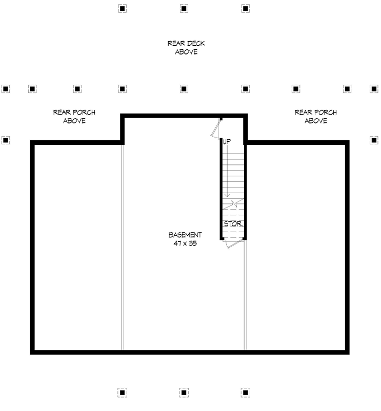Plan 68811VR: 1,604 Square Foot House Plan with Vaulted Interior and a 4-Season Room - Floor Plan - Unfinished Lower Level - Cottage, Country, Craftsman
