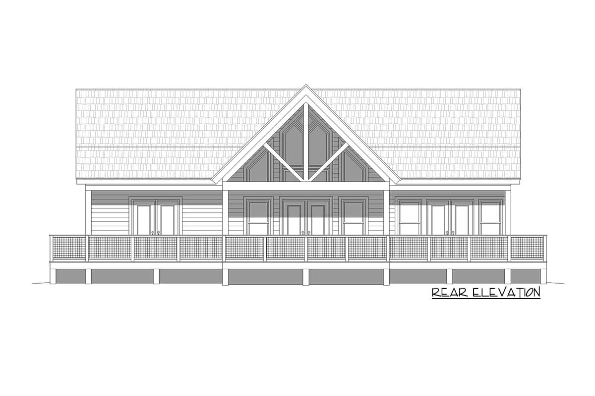 Plan 68811VR: 1,604 Square Foot House Plan with Vaulted Interior and a 4-Season Room - Image #4 - Cottage, Country, Craftsman
