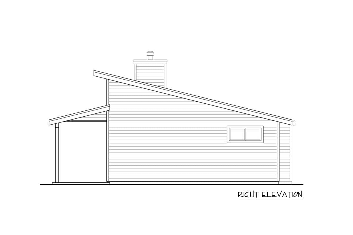 Plan 72287DA: 800 Square Foot Contemporary 2-Bed Cottage - Image #4 - Coastal, Cottage, Country, Mountain, Vacation