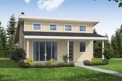 800 Square Foot Contemporary 2-Bed Cottage