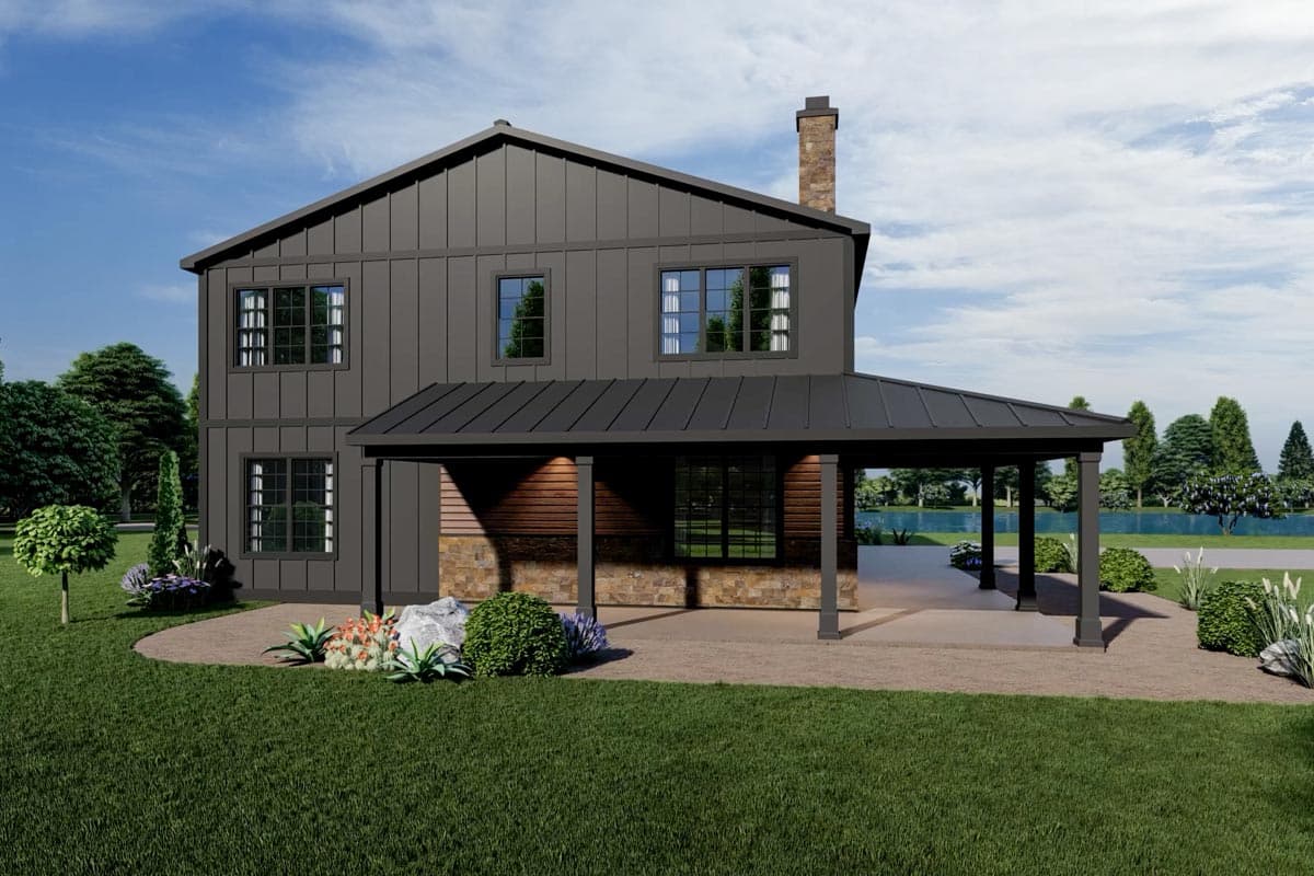 Plan 135075GRA: Deluxe Barndominium with 2-Story Living Room - 2311 Sq Ft - Image #11 - Barndominium, Country, Modern Farmhouse, Rustic, Vacation