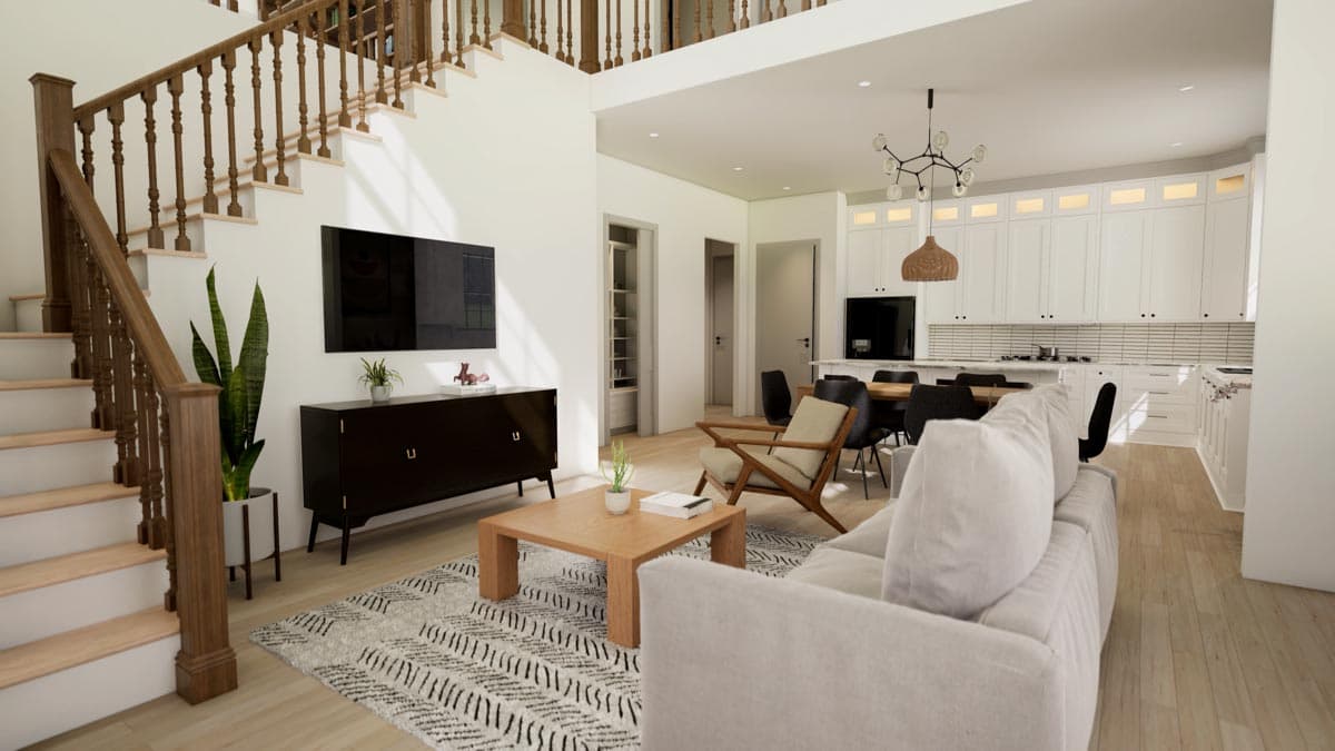 Plan 135075GRA: Deluxe Barndominium with 2-Story Living Room - 2311 Sq Ft - Image #12 - Barndominium, Country, Modern Farmhouse, Rustic, Vacation