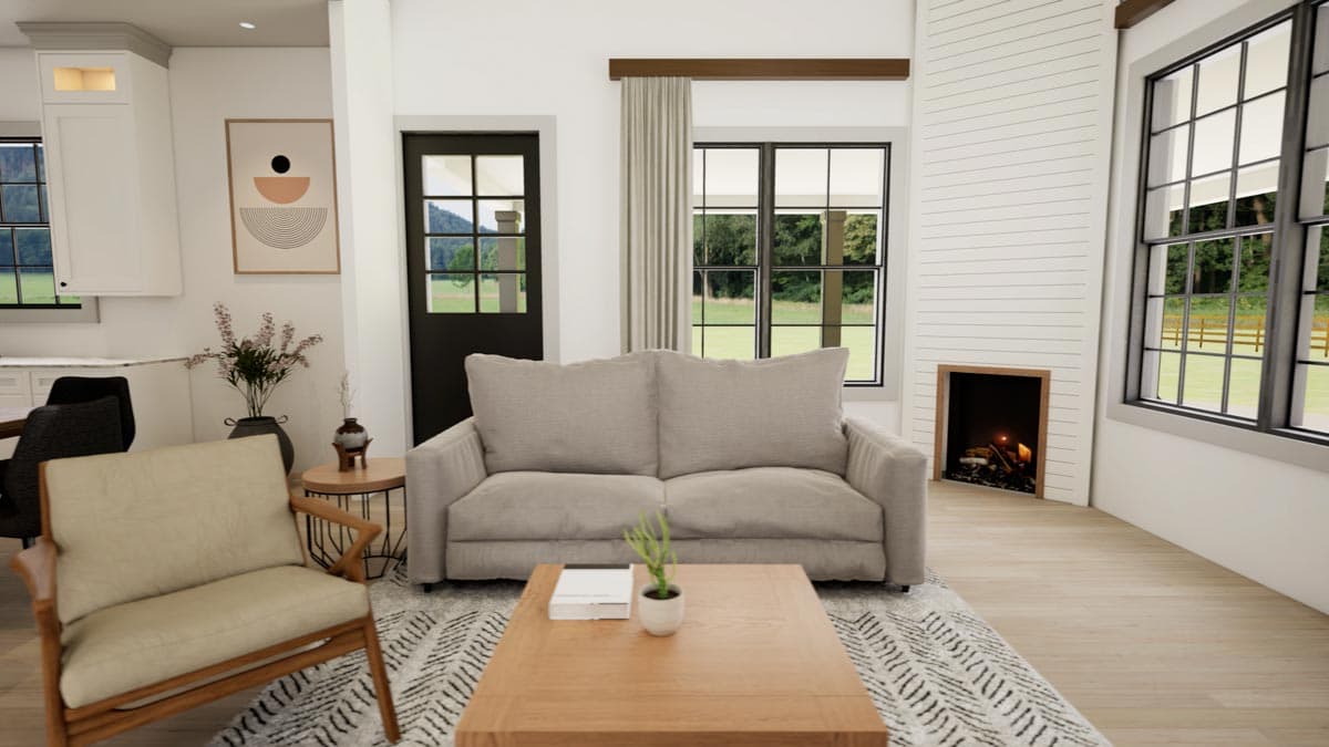 Plan 135075GRA: Deluxe Barndominium with 2-Story Living Room - 2311 Sq Ft - Image #13 - Barndominium, Country, Modern Farmhouse, Rustic, Vacation