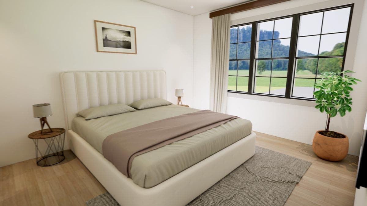 Plan 135075GRA: Deluxe Barndominium with 2-Story Living Room - 2311 Sq Ft - Image #33 - Barndominium, Country, Modern Farmhouse, Rustic, Vacation