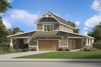 Barn-style House Plan with Indoor and Outdoor Kitchens