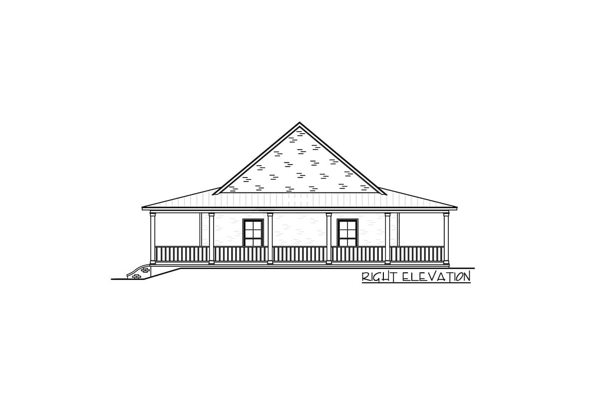 Plan 83827JW: Country House Plan with Full Wrap-around Porch and a Home Office - 1854 Sq Ft - Image #20 - Country, Farmhouse, Ranch, Traditional