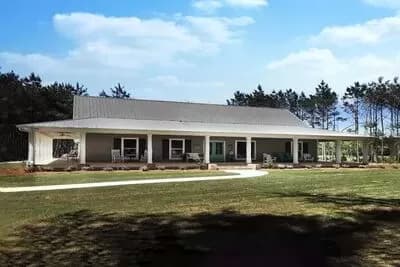 Country House Plan with Full Wrap-around Porch and a Home Office - 1854 Sq Ft