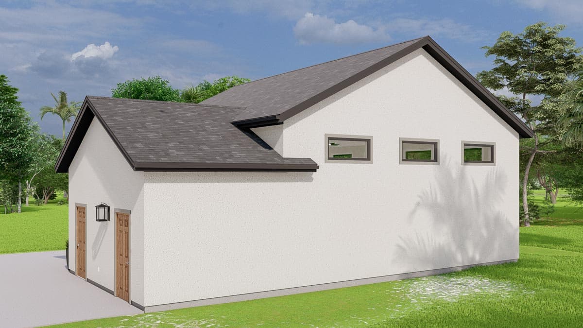 Plan 61248UT: Detached Double Garage with Pool Bath - Image #5