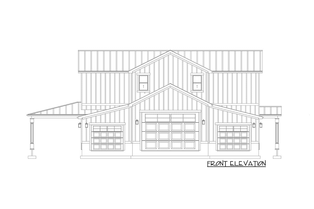 Plan 61249UT: 2-Bed Carriage Farmhouse with RV Garage - Image #19 - Barndominium, Carriage, Country, Farmhouse, Modern Farmhouse, New American