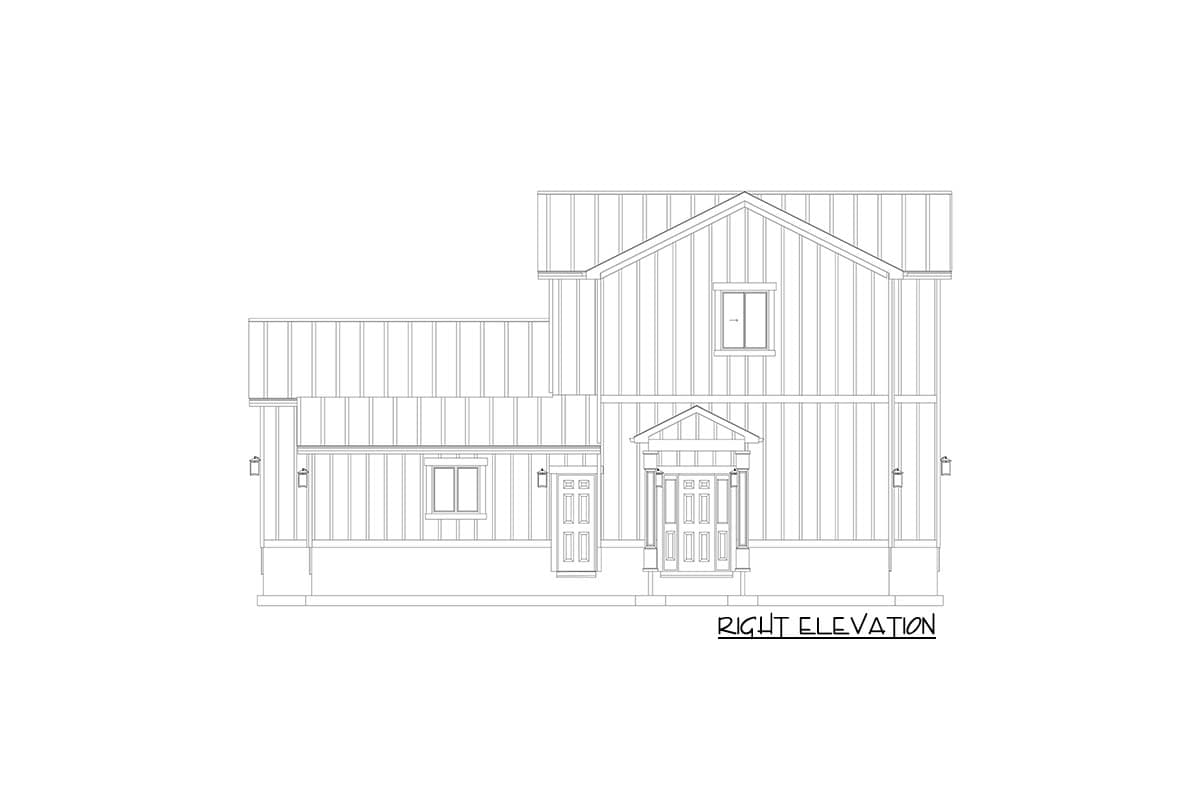 Plan 61249UT: 2-Bed Carriage Farmhouse with RV Garage - Image #22 - Barndominium, Carriage, Country, Farmhouse, Modern Farmhouse, New American