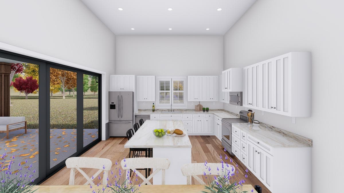 Plan 61249UT: 2-Bed Carriage Farmhouse with RV Garage - Image #10 - Barndominium, Carriage, Country, Farmhouse, Modern Farmhouse, New American
