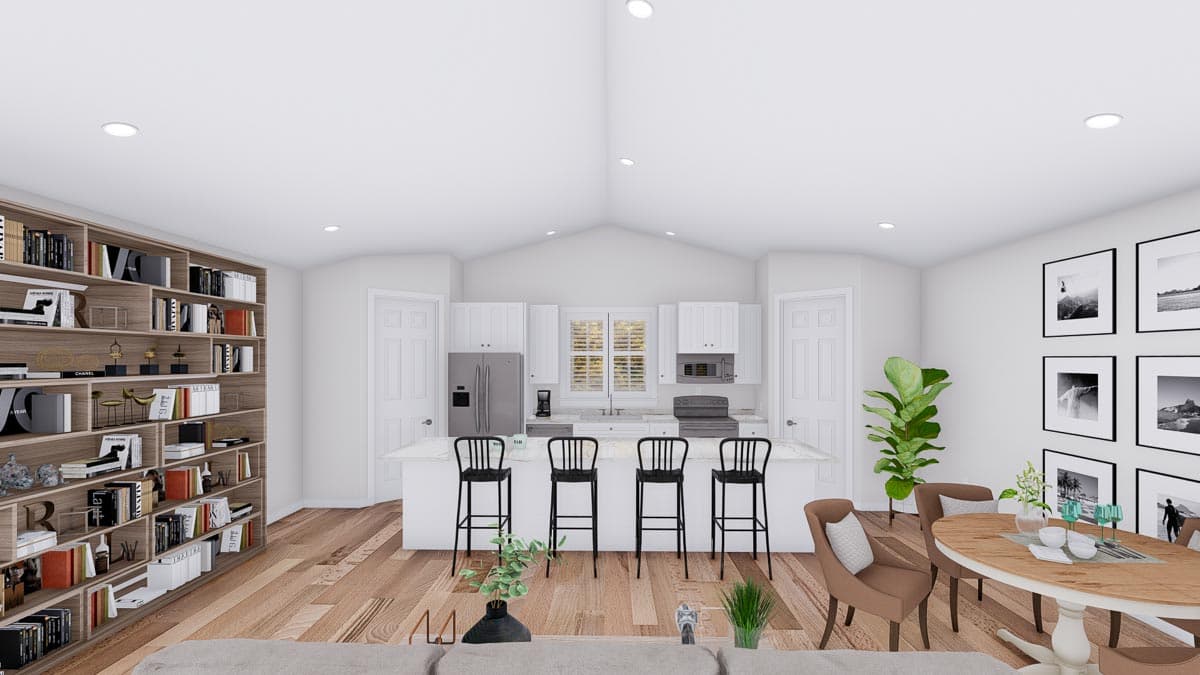Plan 61249UT: 2-Bed Carriage Farmhouse with RV Garage - Image #12 - Barndominium, Carriage, Country, Farmhouse, Modern Farmhouse, New American