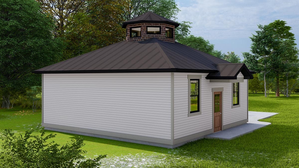 Plan 61253UT: 2-Car Garage with Turret Roof - Image #4