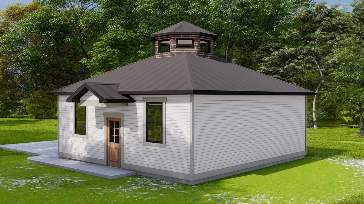Plan 61253UT: 2-Car Garage with Turret Roof - Image #5