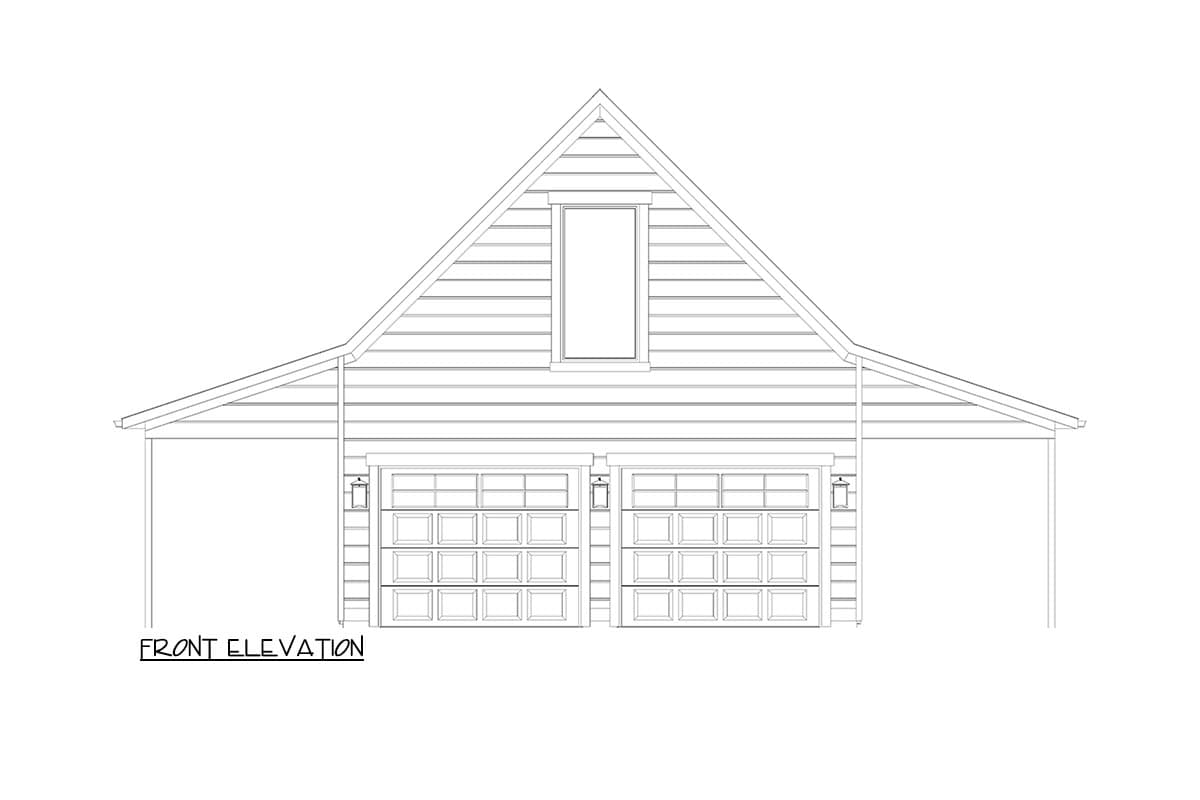 Plan 61256UT: Detached Garage with Bonus Room and Covered Porches - Image #9 - Carriage, Country