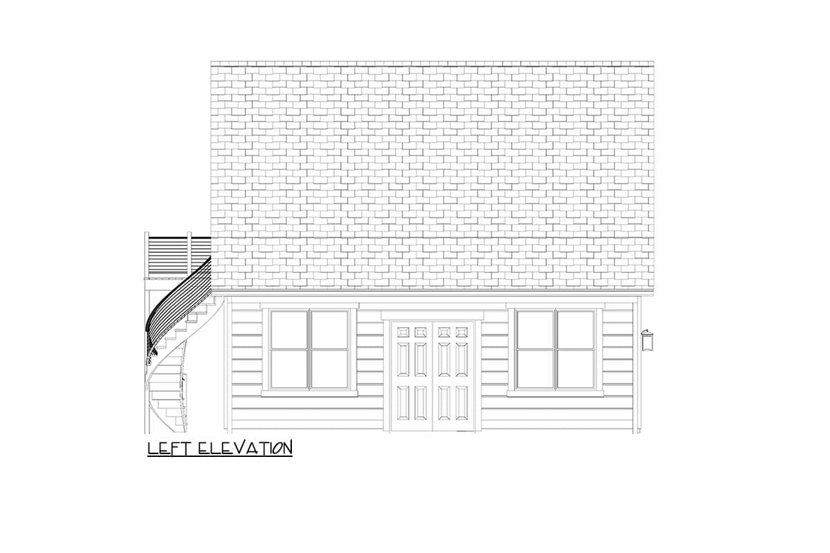 Plan 61256UT: Detached Garage with Bonus Room and Covered Porches - Image #10 - Carriage, Country