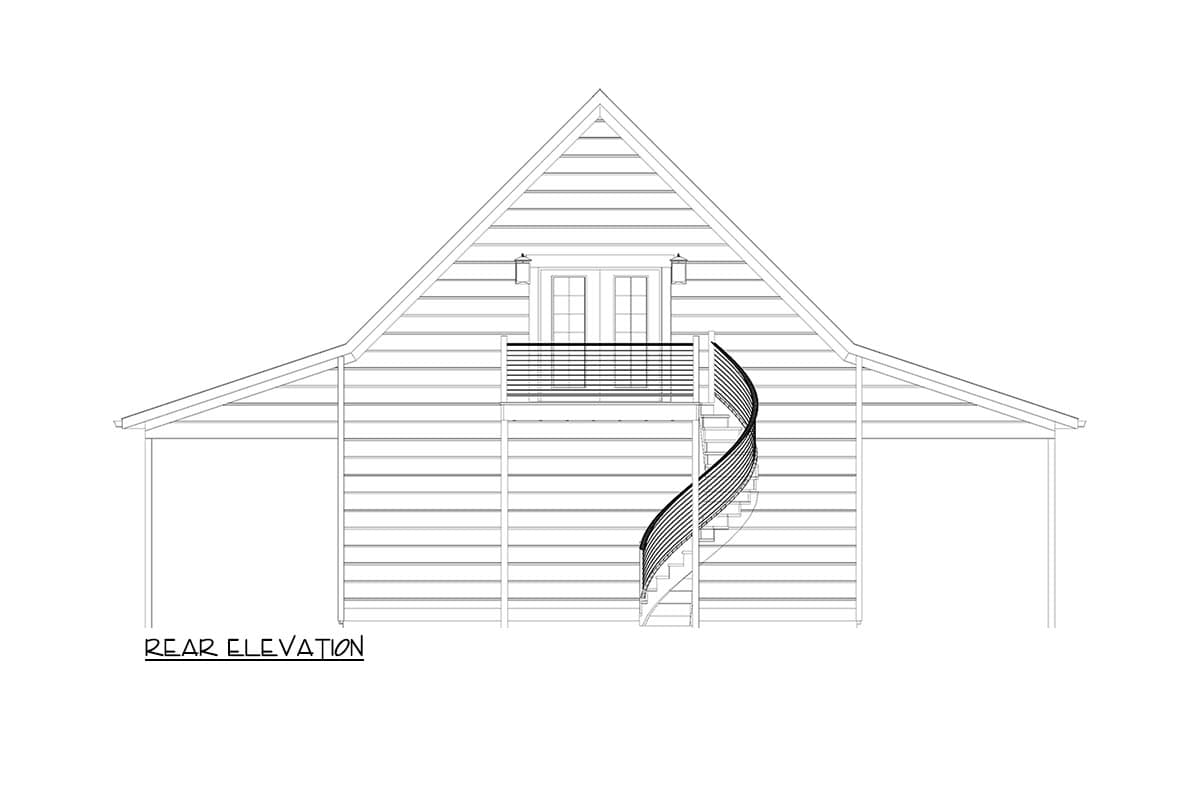 Plan 61256UT: Detached Garage with Bonus Room and Covered Porches - Image #11 - Carriage, Country