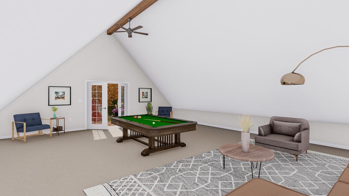 Plan 61256UT: Detached Garage with Bonus Room and Covered Porches - Image #7 - Carriage, Country