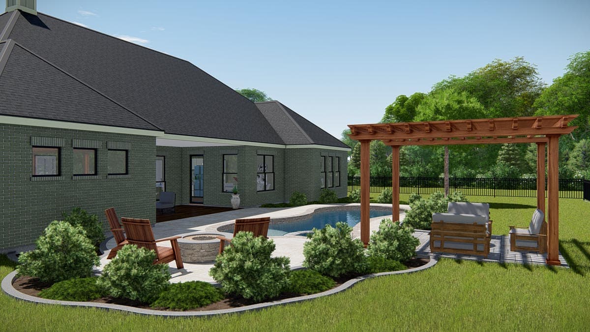 Plan 25423TF: New American Ranch Home Plan with Home Office and Media Room - 2812 Sq Ft - Image #9 - Craftsman, New American, Ranch