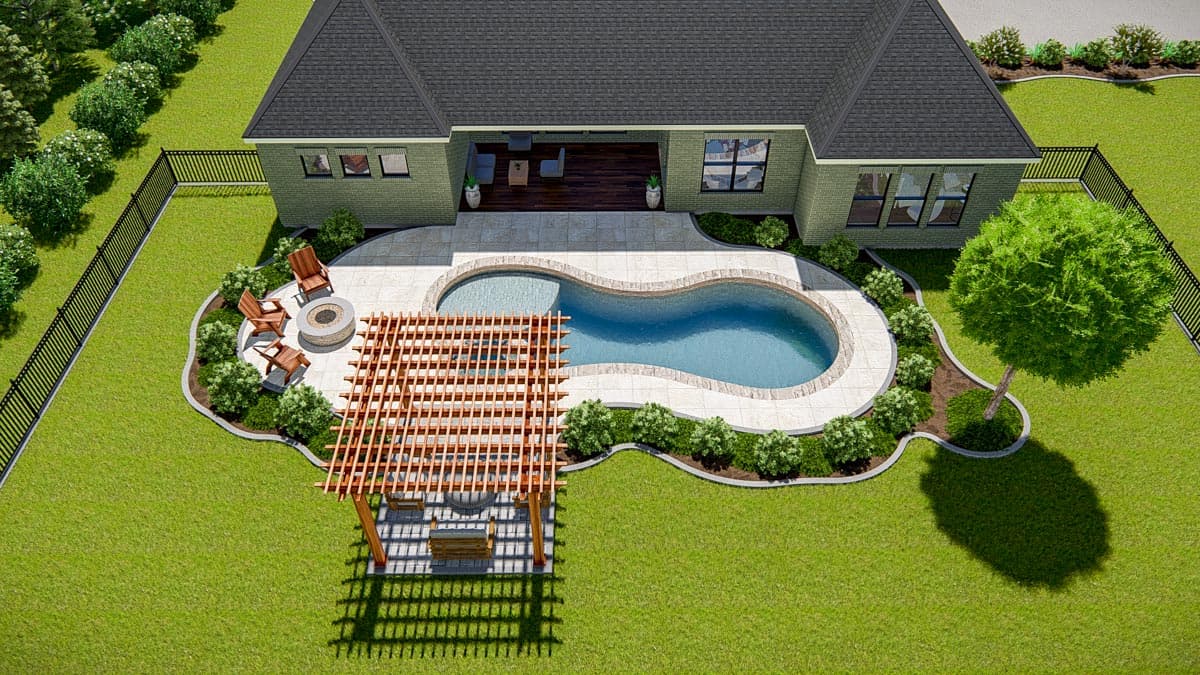Plan 25423TF: New American Ranch Home Plan with Home Office and Media Room - 2812 Sq Ft - Image #10 - Craftsman, New American, Ranch