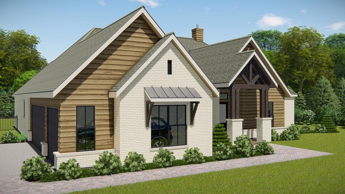 Plan 25423TF: New American Ranch Home Plan with Home Office and Media Room - 2812 Sq Ft - Image #14 - Craftsman, New American, Ranch