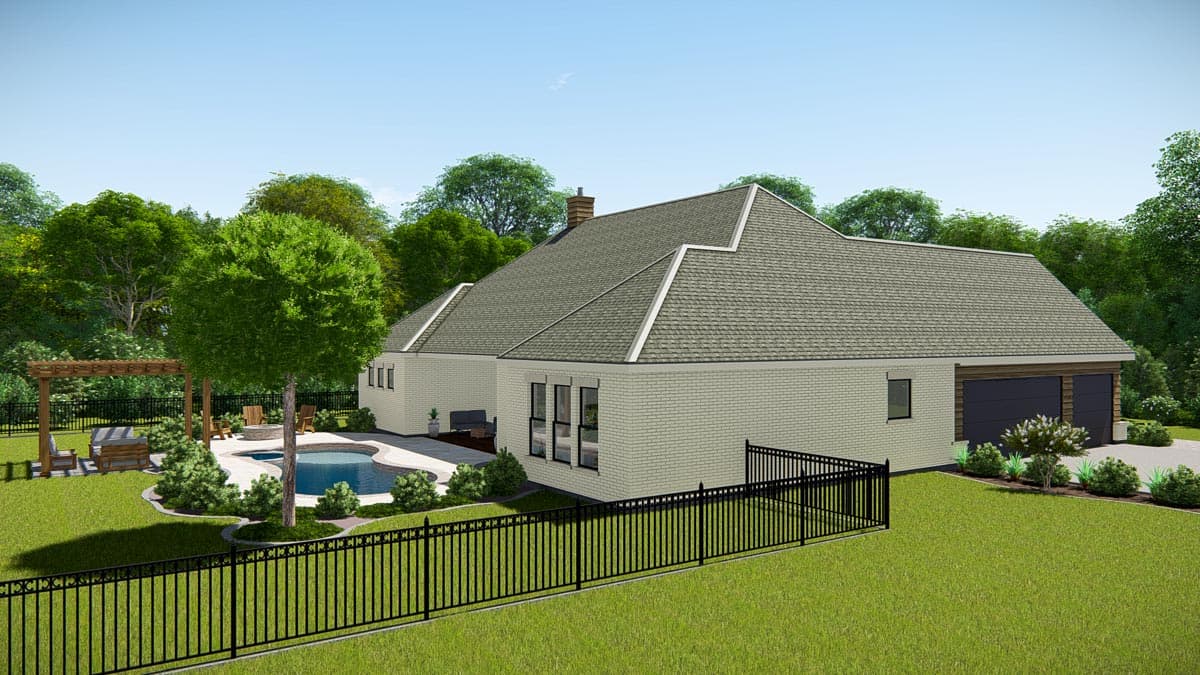 Plan 25423TF: New American Ranch Home Plan with Home Office and Media Room - 2812 Sq Ft - Image #19 - Craftsman, New American, Ranch