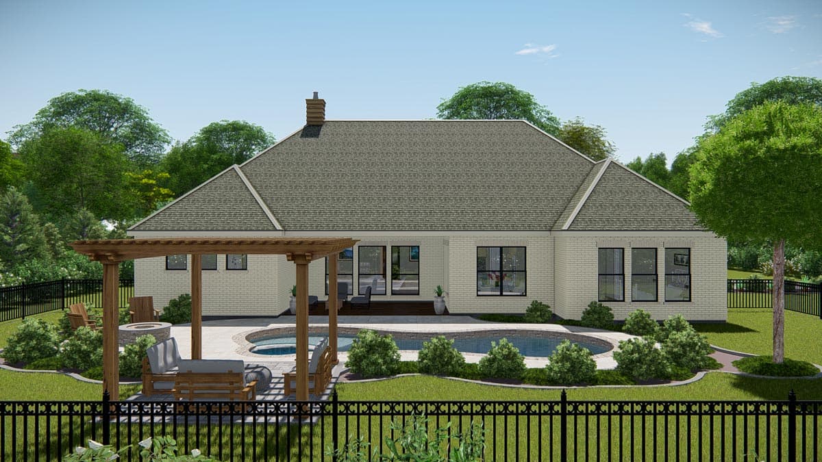 Plan 25423TF: New American Ranch Home Plan with Home Office and Media Room - 2812 Sq Ft - Image #20 - Craftsman, New American, Ranch