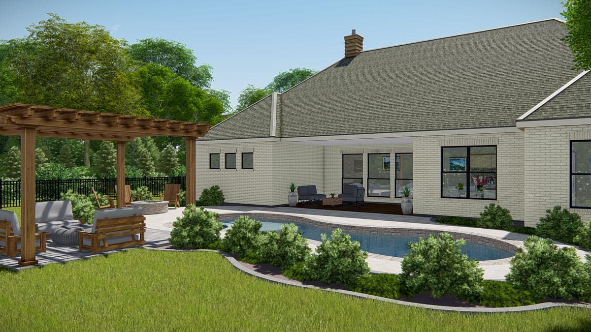 Plan 25423TF: New American Ranch Home Plan with Home Office and Media Room - 2812 Sq Ft - Image #21 - Craftsman, New American, Ranch