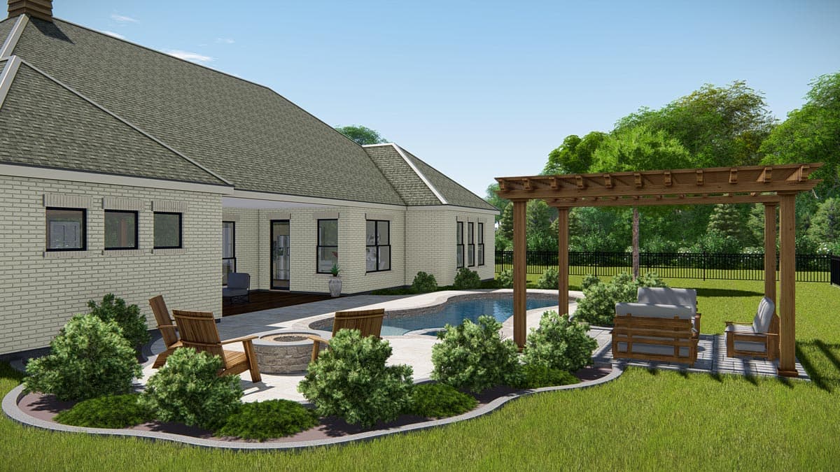 Plan 25423TF: New American Ranch Home Plan with Home Office and Media Room - 2812 Sq Ft - Image #22 - Craftsman, New American, Ranch