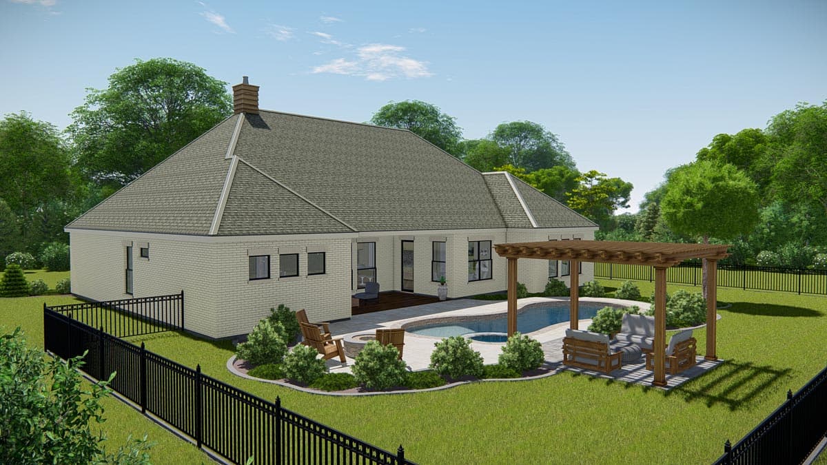 Plan 25423TF: New American Ranch Home Plan with Home Office and Media Room - 2812 Sq Ft - Image #24 - Craftsman, New American, Ranch