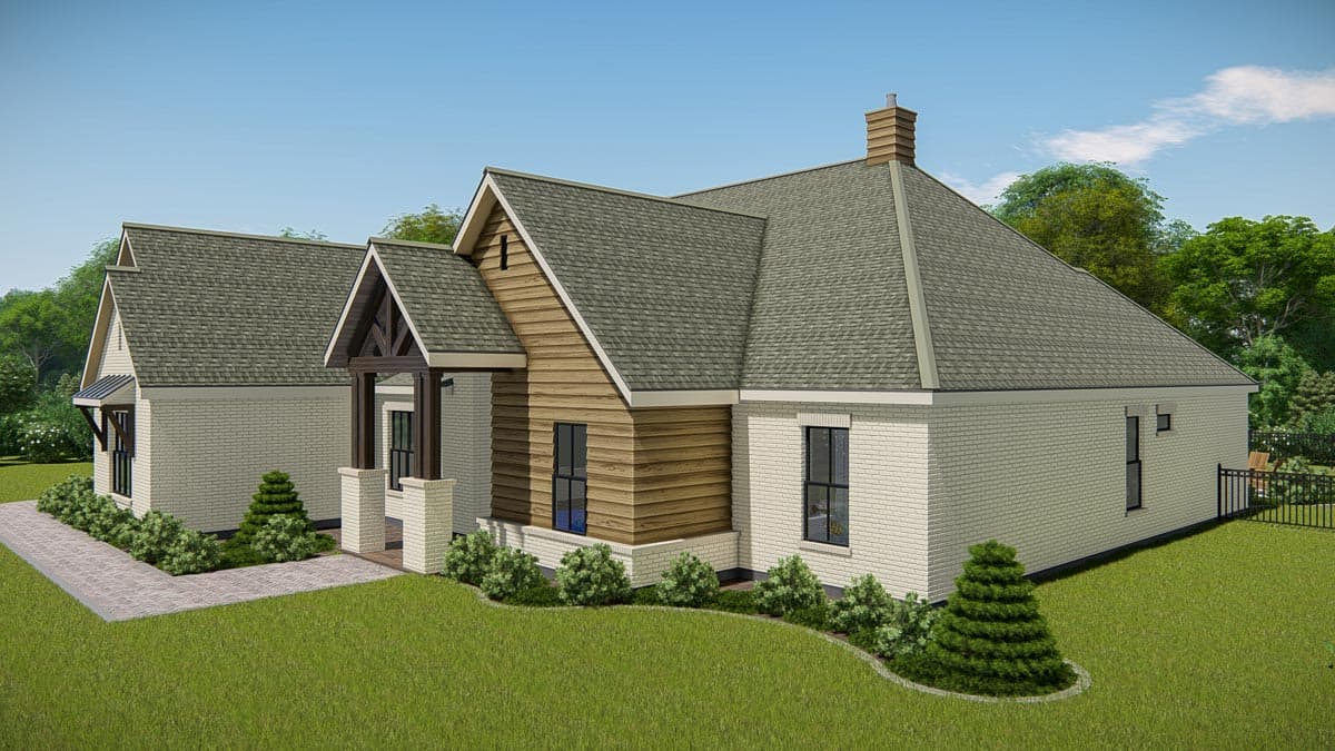 Plan 25423TF: New American Ranch Home Plan with Home Office and Media Room - 2812 Sq Ft - Image #26 - Craftsman, New American, Ranch